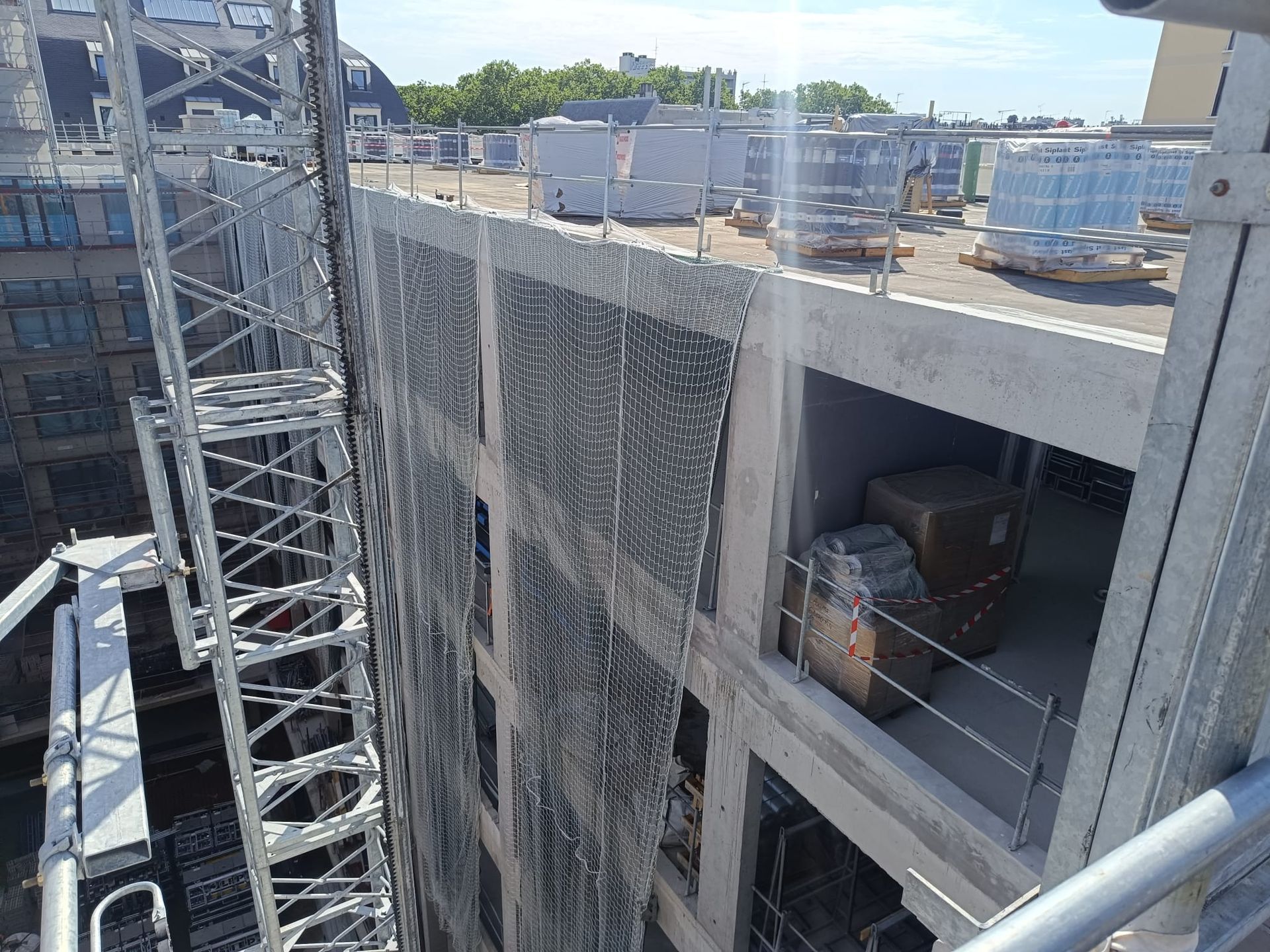 Vue d'ensemble protection chantier